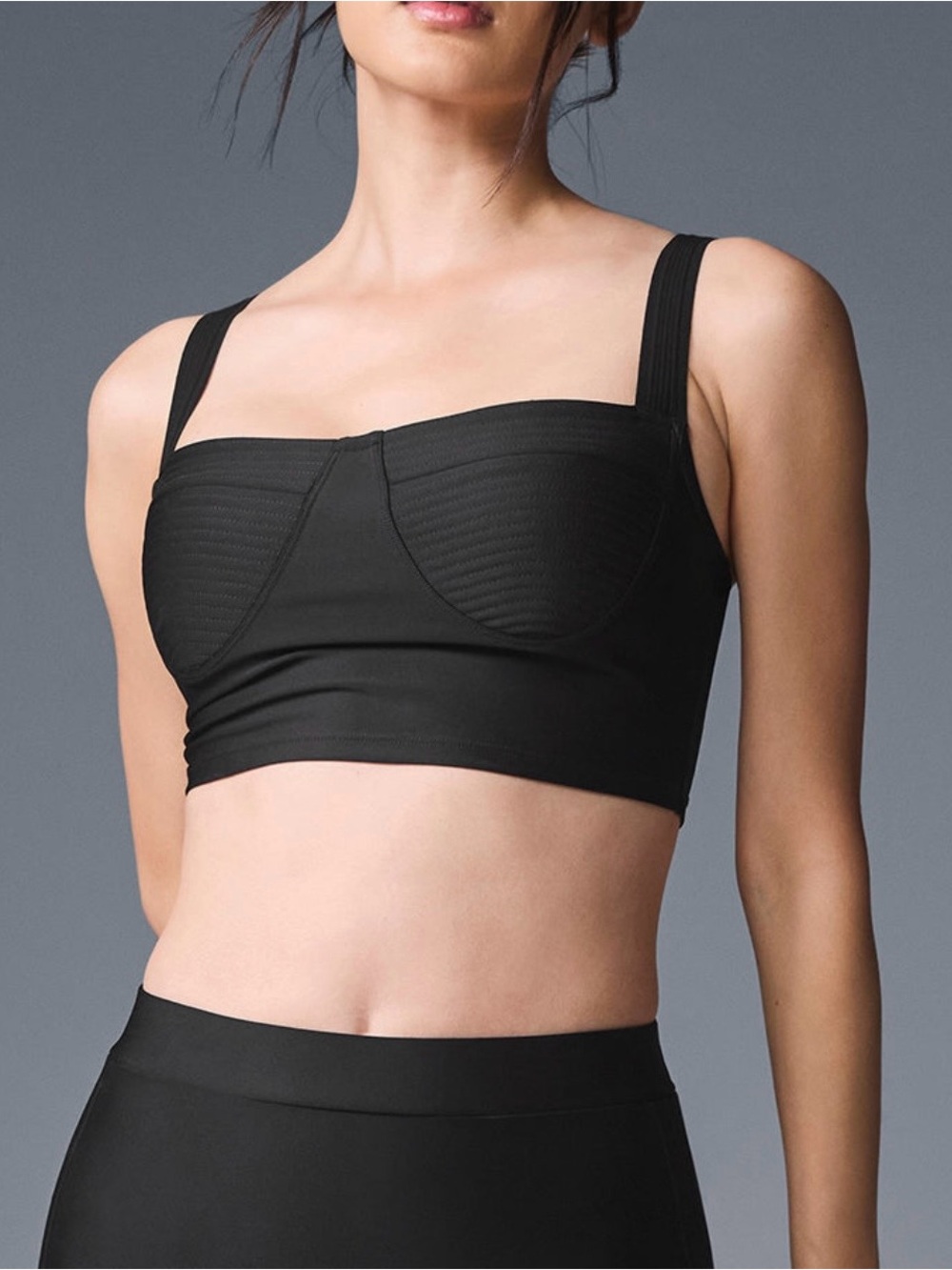Alo Yoga Airlift Turn It Up Bra Tank - Black M New Authentic